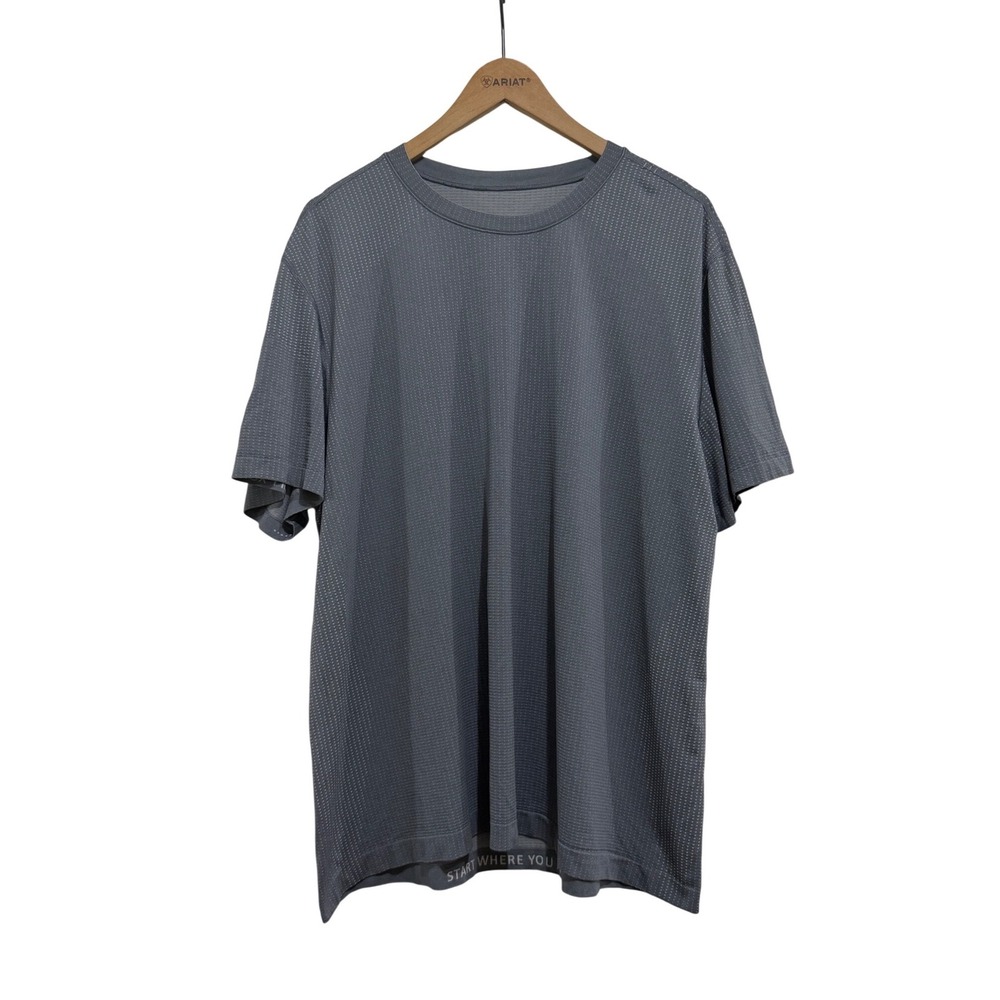 Lululemon Metal Vent Tech Short Sleeve Shirt Mens XXL Charcoal Grey Seamless
